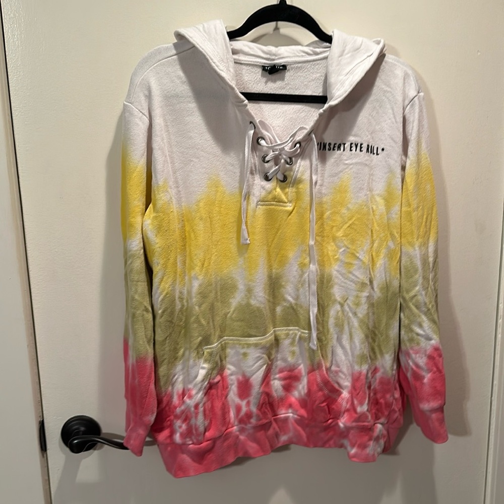 Torrid “Insert Eye Roll” Hoodie Tie Dye size 1 PLUS